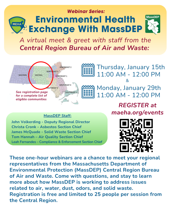 Environmental Health Exchange with MassDEP 1-29-2026