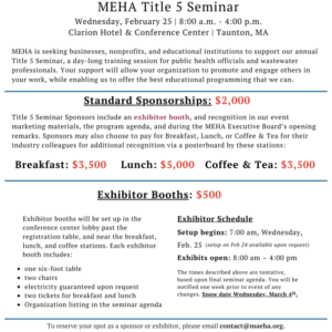Title 5 Seminar Sponsorships