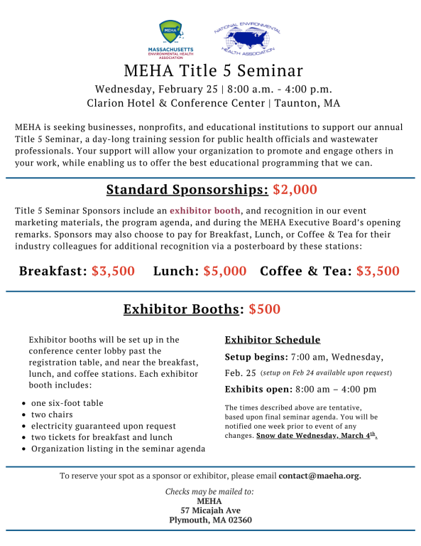 Title 5 Seminar Sponsorships